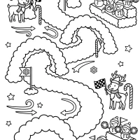 Christmas sky ski course adventure