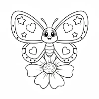 Close-up of butterfly on delicate flower