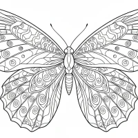 detailed butterfly wing with patterns and textures