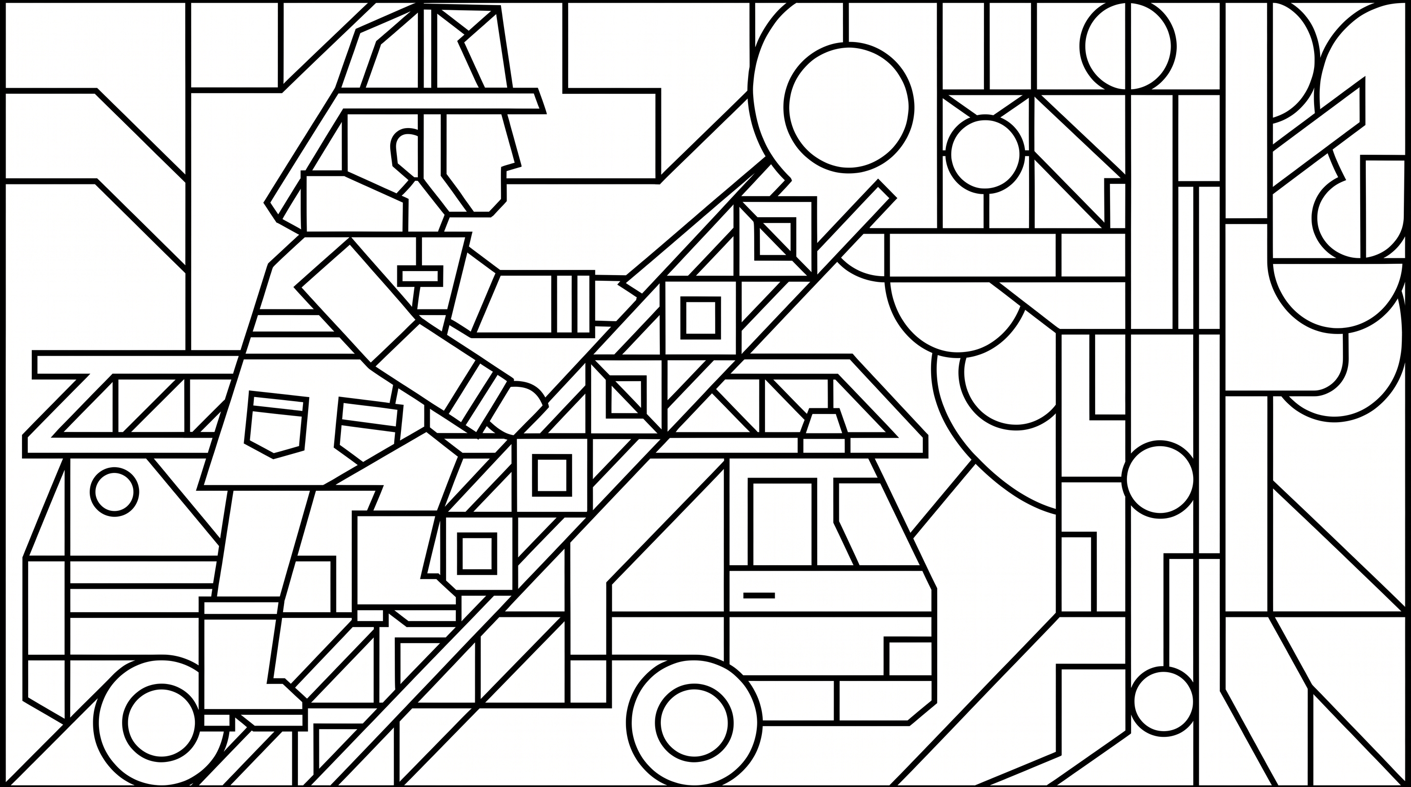 firefighter rescuing kitten from tree coloring page to print