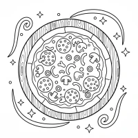Pepperoni and vegetable pizza slice