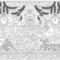 mysterious clockwork attic scene