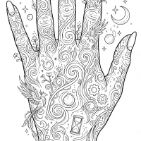 human hand with fingers and nails
