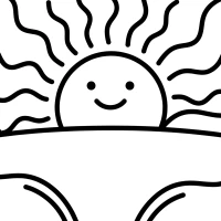 smiling sun shining over grass