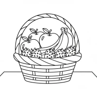 basket of fresh fruits on table
