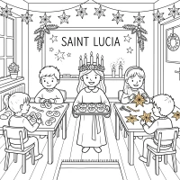 Christmas saint Lucia classroom celebration