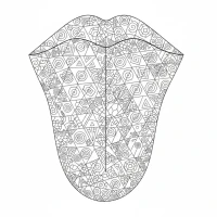 human tongue with taste buds and texture