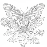 Colorful butterfly on flower